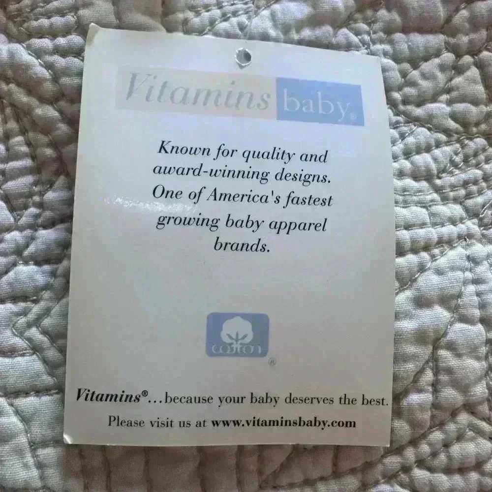 Vitamins Baby Blue Footed Sleepwear 100% Cotton Bear Design Size 3-6 Months